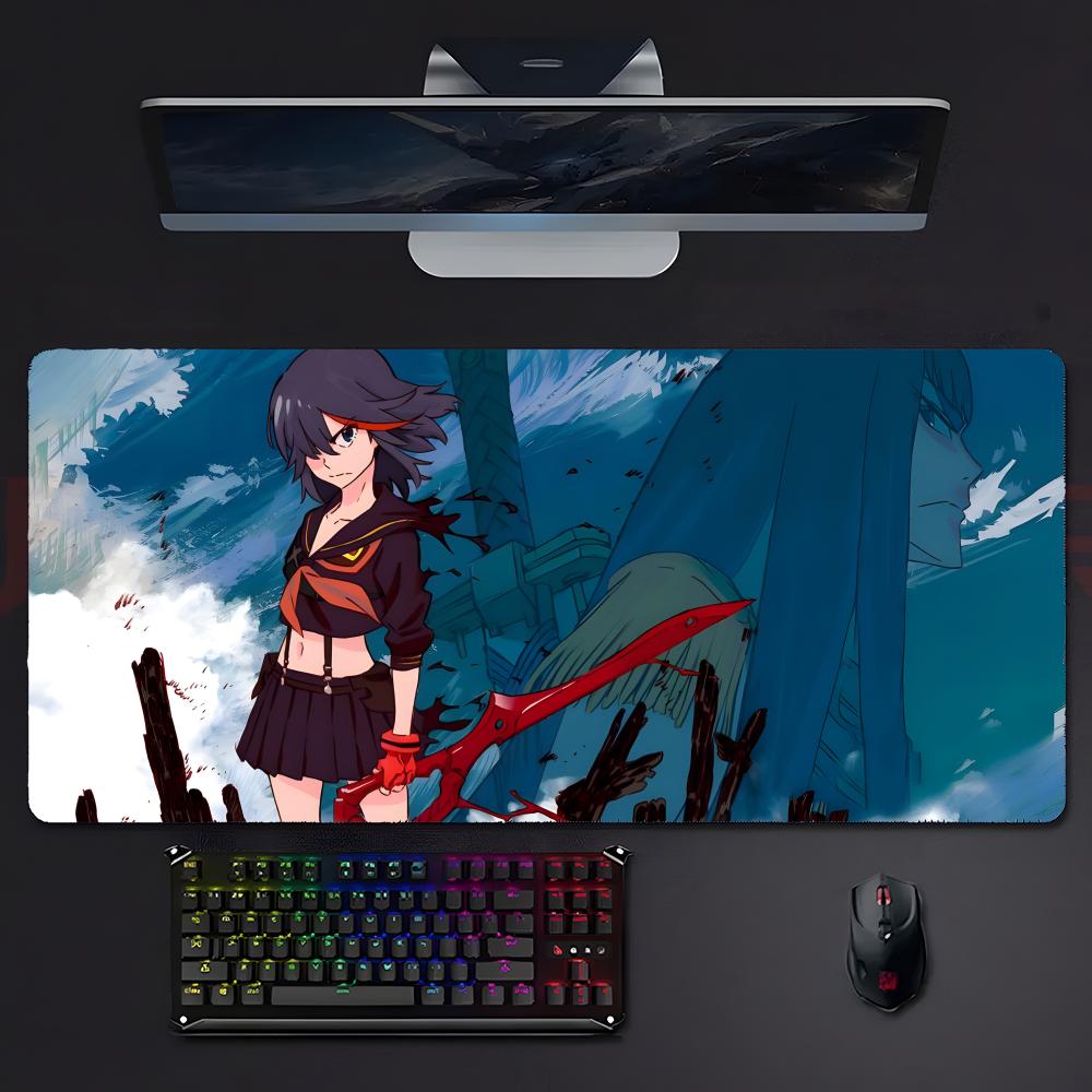 Anime Energetic KKill La Kill Mouse Pad Large Gaming Mousepad With Stitched Edges Thickened Desk Mat Pc
