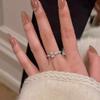 Fashion High Carbon Diamond Spiral Twist Pigeon Egg Ring Rotating Ballet Oval Diamond Ring Women's Niche Premium Sense