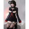 Черное мини-платье с молнией на груди, сексуальное, ПУ, Косплей, Облегающее, Хэллоуин, Костюм Божьей коровки, Черного Кота, Элегантные Топы 0GUI