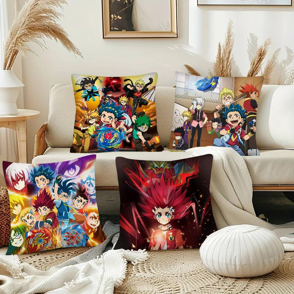 Anime B-Beyblade Burst Pillow Case Fashion Square Pillowcase Bedroom Sofa Room Ins Decoration Leisure