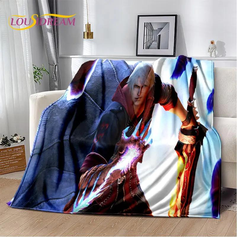 3D D-Devil May Cry DMC Game Gamer мягкое плюшевое одеяло, фланелевое одеяло, одеяло для гостиной, спальни, кровати, дивана, чехол для пикника