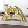 Love Heart Hand Figurine Heart-shaped Gesture Resin Statue Sculpture Home Office Wedding Party Desktop Decoration Ornament