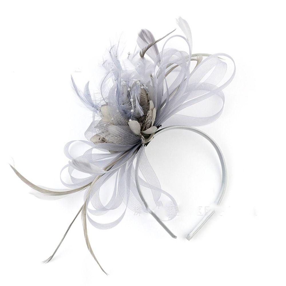 Headwear Banquet Wedding Hair Accessories Bride's Headdress Feathers Hat Hair Clip Fascinators Hat