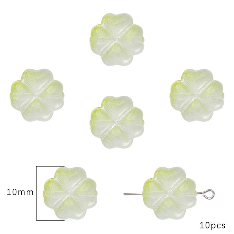 20 шт./пакет 10 мм стеклянные бусины в виде цветов, очаровательные бусины-разделители для серег, ожерелья, изготовления ювелирных изделий своими руками