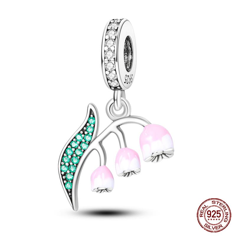 100% 925 Silver Butterfly Flower Blue Zircon Charms Beads Fit Qikaola 925 Bracelets Exquisite DIY Jewelry Gift