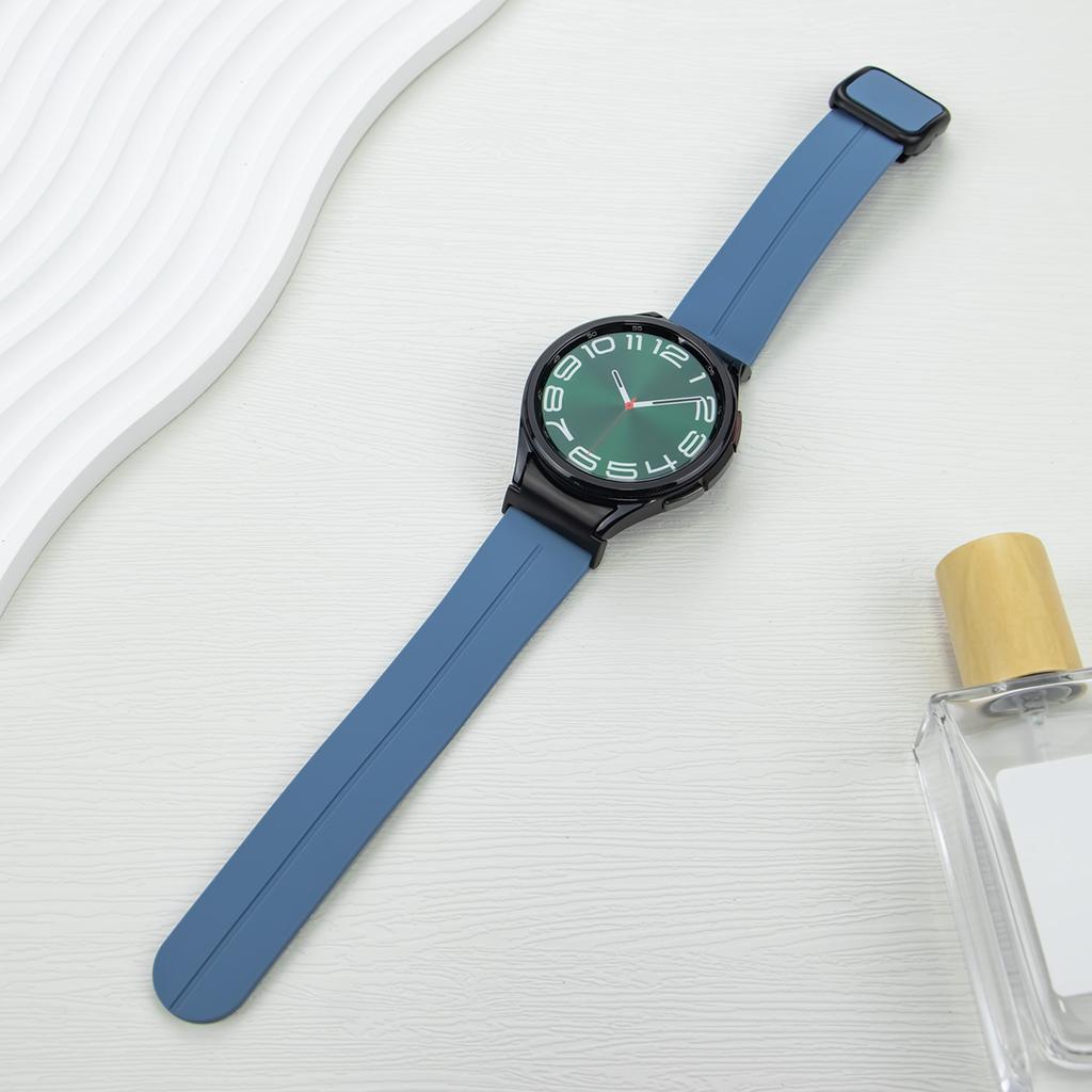 Магнитный силиконовый ремешок Quick Fit для Samsung Galaxy Watch 6 Classic 47мм 43мм 6/5/4 40мм 44мм 5 Pro 45мм 4 Classic 46мм 42мм
