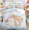 Kawaii MIKKO Bedding Sets Comforter Quilt Bed Cover Duvet Cover Pillow Case 2-3 Pieces Sets Kids Adult Size Cartoon Decoration
