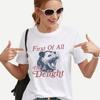 Футболка I'm A Delight Винтажная футболка Possum Футболка First of All I'm A Delight Футболки с коротким рукавом и графикой Смешная женская футболка