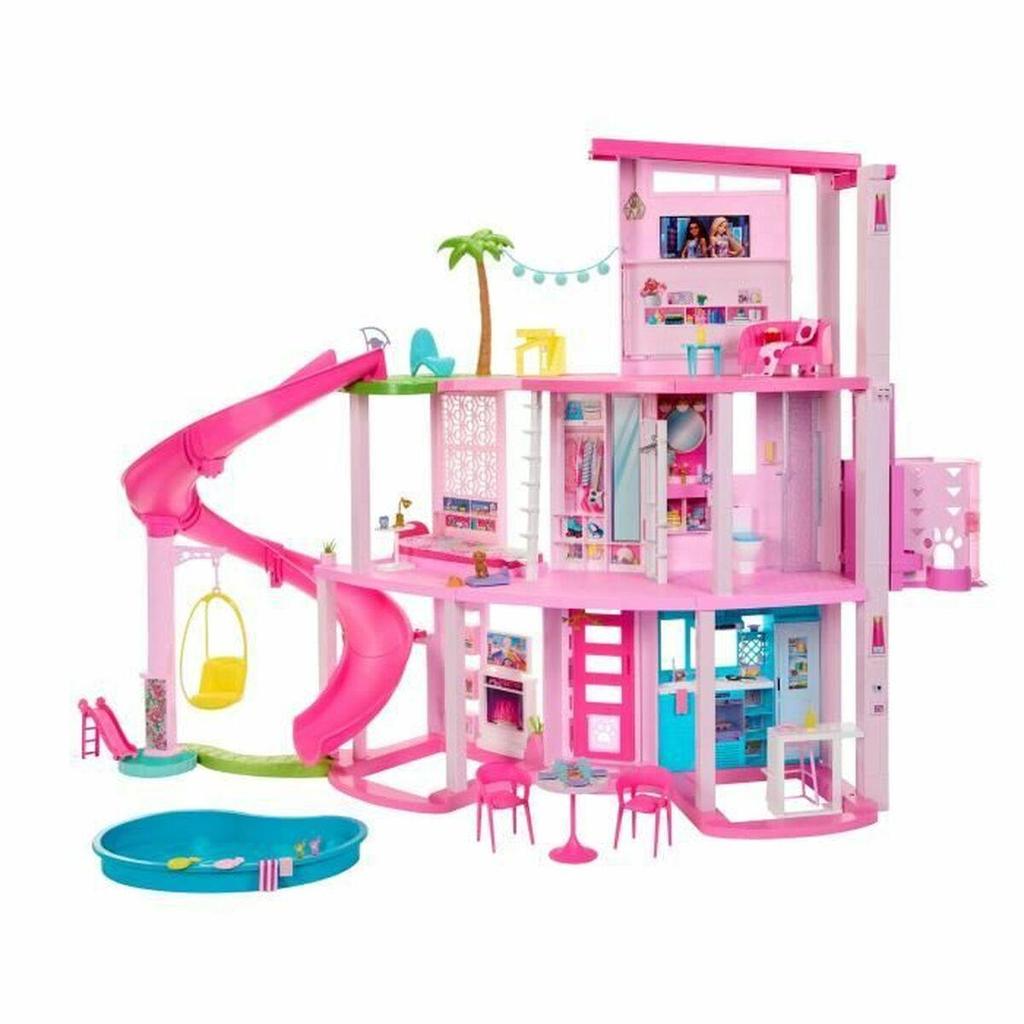Mattel Barbie Dreamhouse 2023 Dollhouse 3 Levels 75 Accessories Rose