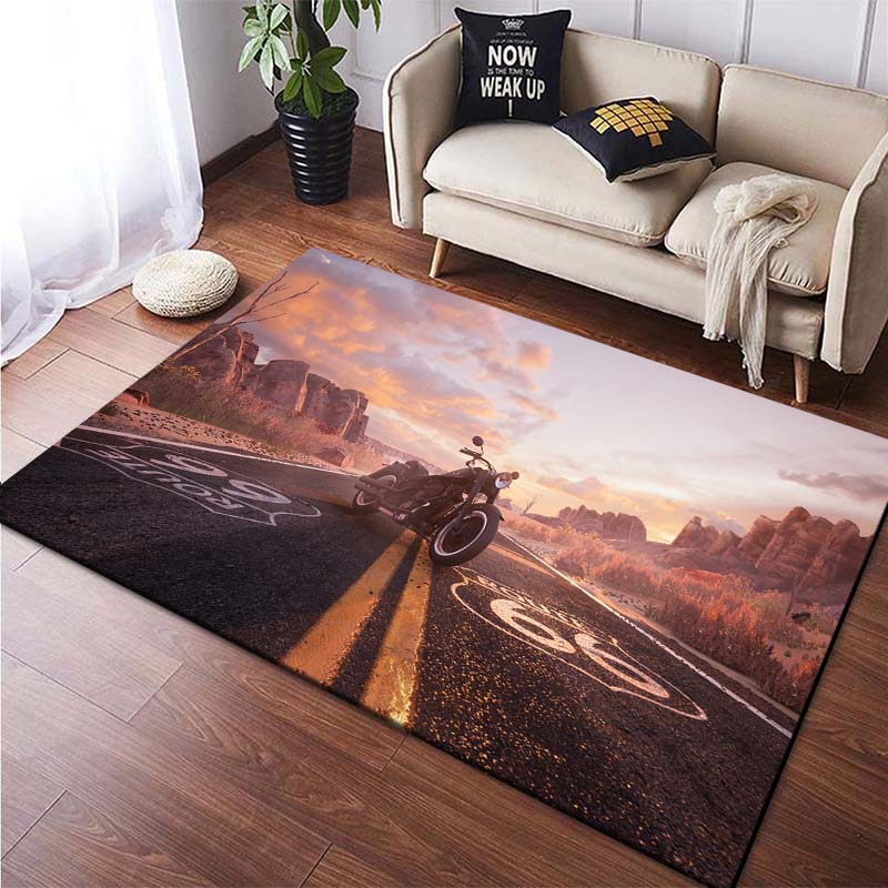 15 размеров Ковер с рисунком знака Route 66, Материнской дороги, Ковер для дома, гостиной, спальни, дивана, придверный коврик, декор, Нескользящий коврик для пола