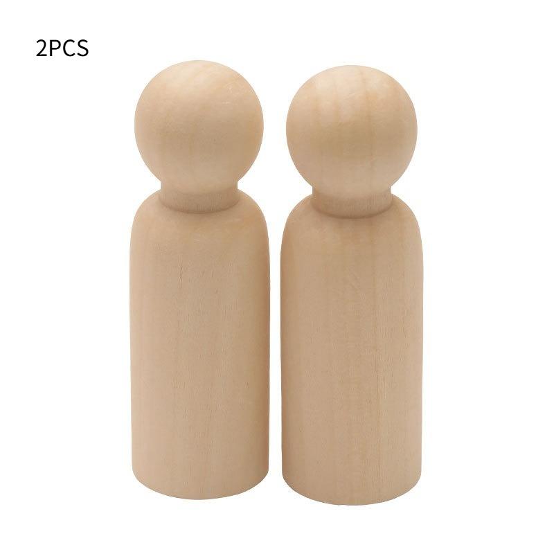 2 шт./10 шт. Деревянная фигурка-колышек Неокрашенные деревянные фигурки Пустые тела Куклы-ангелы для поделок и кукол-марионеток.