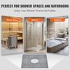 Shower Curb Kit, 914x914mm Shower Pan Kit with 160mm Central Drain, Lightweight EPS Shower Installation Kits with 2 Waterproof Cloths, Shower Pan
