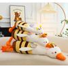 New creative big white goose throw pillow cloth doll doll sleeping legs doll bed pillow duck plush toy