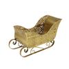 Holiday Sleigh Sculpture Iron Craft Candy Container Sleigh Basket Ornament For Seasonal Mantels Display Christmas Accent