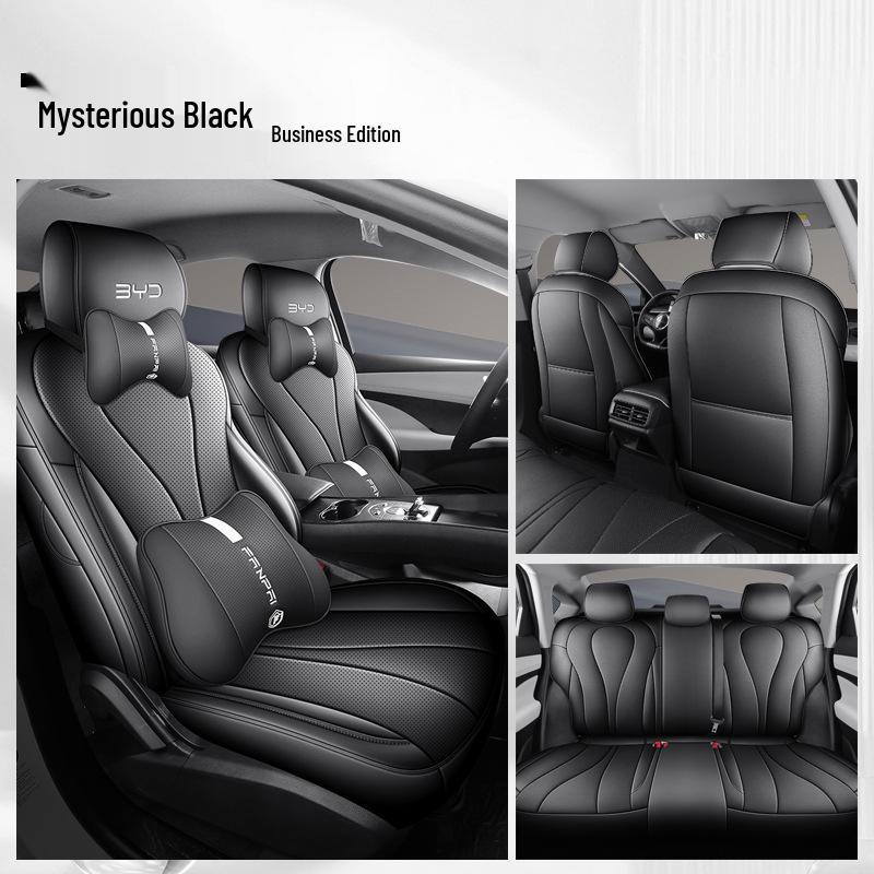 Всесезонные автомобильные чехлы-подушки из натуральной кожи для BYD Seal 05DM-i - Универсальная посадка на пять сидений