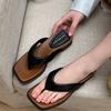 Fashion Women's Retro Summer Clip Toe Wedge Slippers Casual Comfort Heel Beach Vacation Slides Shoes Fashion Sandals