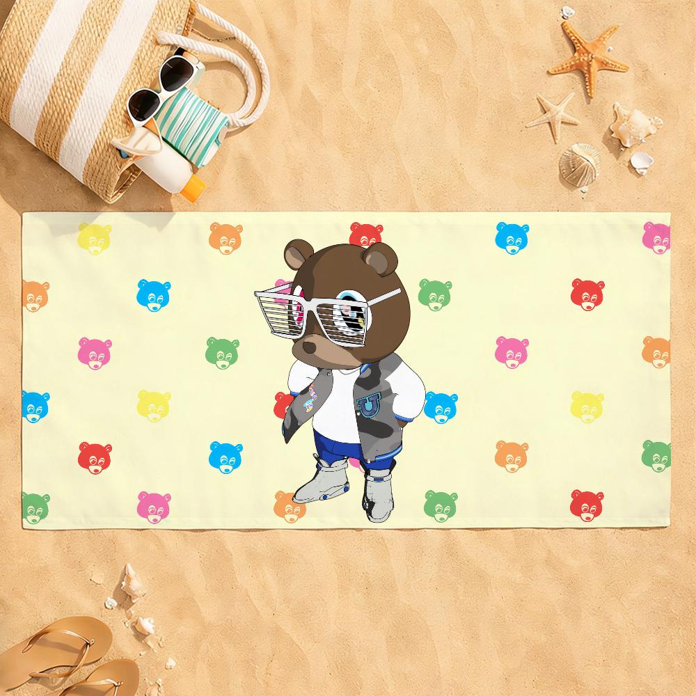 Rapper K-Kanye-E W-West Bully Towel Quick Dry Absorbent Beach Towel for Sports, Fitness, Swimming and Outdoor Activities