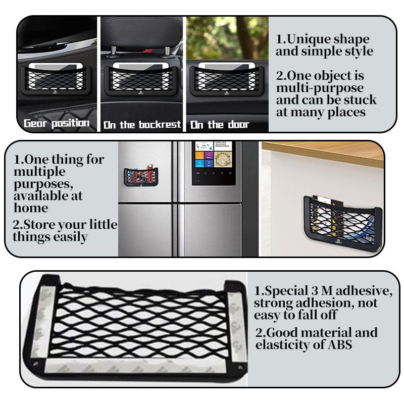 Car Rear Mesh Trunk Seat Back Net Storage Bag Pocket Organizer For BMW M 1 3 4 5 6 7 Series X1 X3 X4 X5 G20 G38 F48 E36 E39