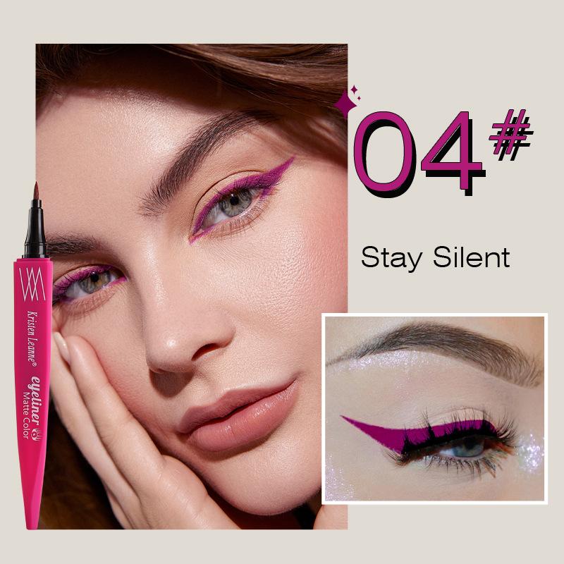 KRISTEN LEANNE Ультратонкий сердечник ручки матовый, сухой и не легко тускнеет, цветная подводка для глаз