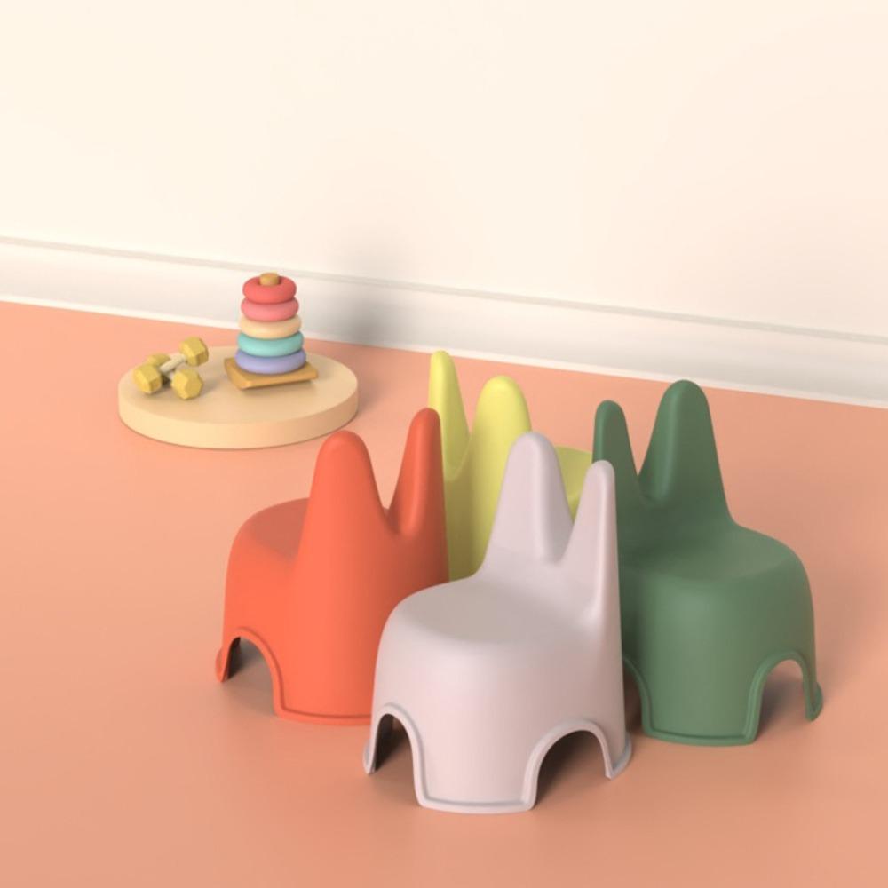 Устойчивый стул со спинкой Пластиковый маленький табурет Высококачественный обеденный стул Детский