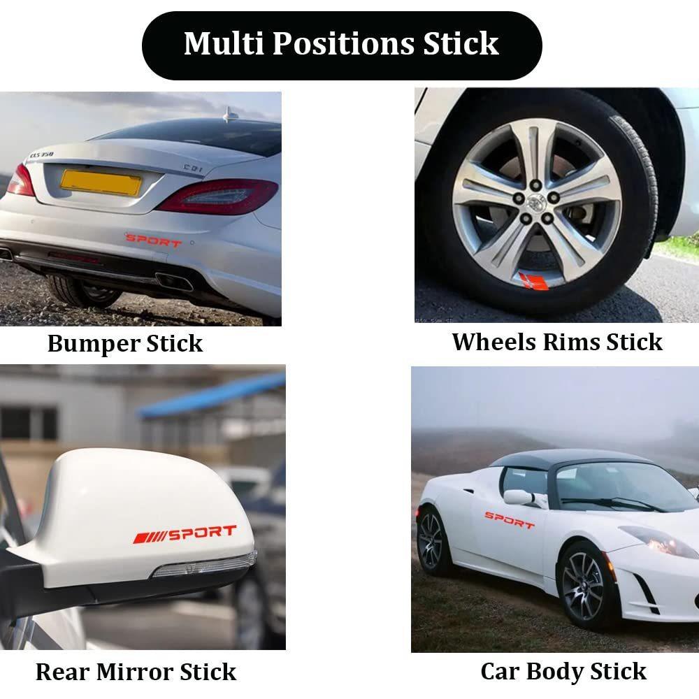28Pcs Sport Style Car Decal Stickers Sport Logo Wheel Rim Stickers for 18-21 Inch Wheels Tire Rim
