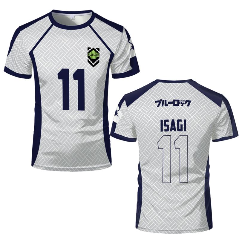 2025 Новая мужская футболка с синим принтом Lock Anime Nagi, женская спортивная футболка с круглым вырезом, детская повседневная футболка с коротким рукавом