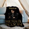 Personalized Custom Name Blanket - Michael Jackson Print Design,Blanket for Sofa,Bed,Travel,Camping - Soft and Warm, Great Gift