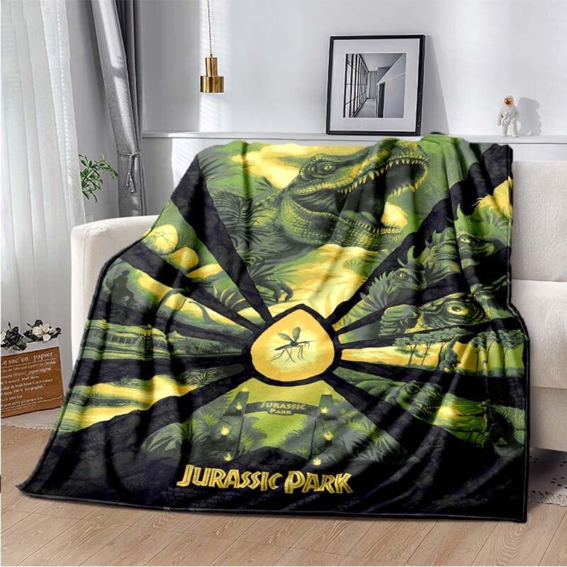 Флисовое одеяло с 3D принтом «Парк Юрского периода» для кроватей, походов, пикников, толстое одеяло, модное флисовое покрывало, одеяло