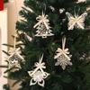 Crystal Drop Metal Christmas Ornaments Tinplate Material Holiday Hanging Decor  Winter Weddings