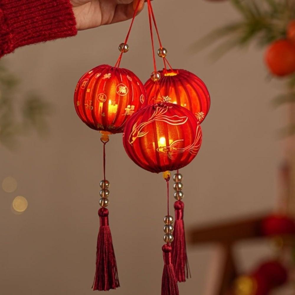 Glowing DIY Handheld Lantern Chinese Style Lantern Hanging Ornament  Festival Celebration
