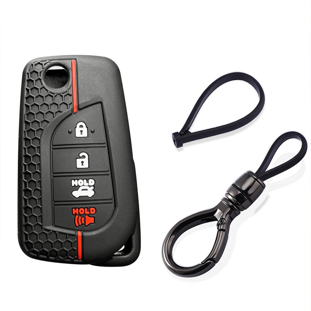 Крышка ключа-брелока для Toyota Corolla Im Aygo Camry Levin Verso Yaris Prius Auris 2014 RAV4 Fortuner II C-HR Автомобильные аксессуары Брелок