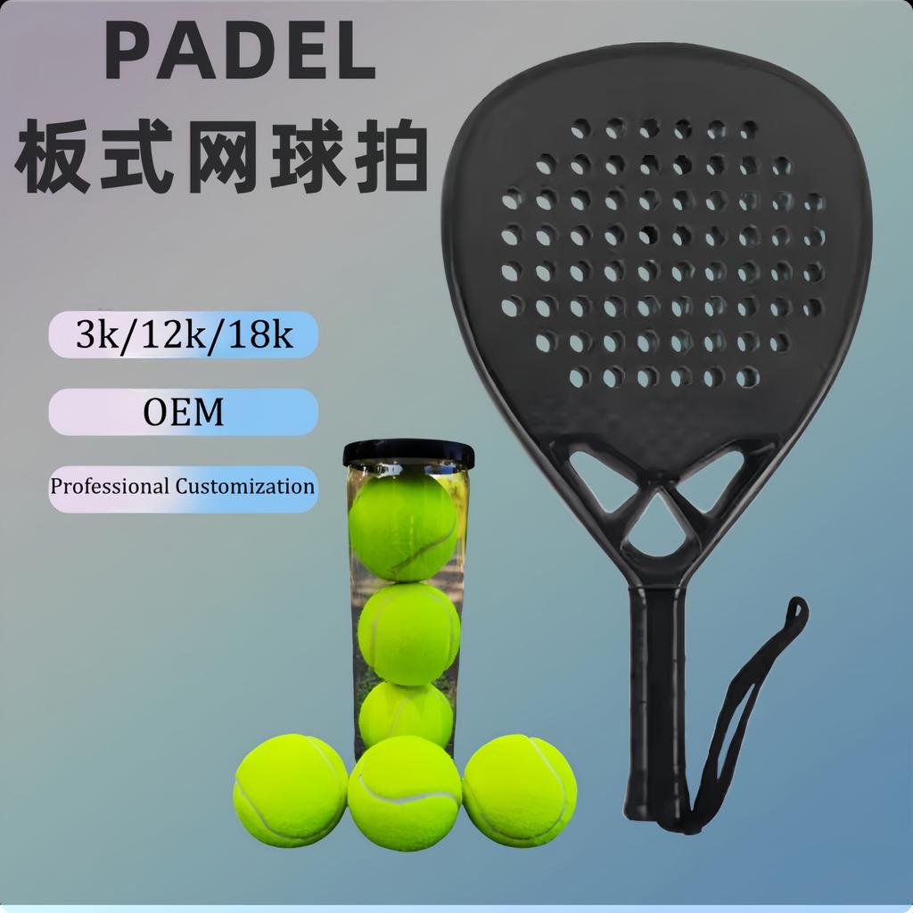 Factory Customization 3K 12K 18K Carbon Fiber High Quality EVA Padel Tennis Racket Paddle Carbon Padel Tennis Racquet