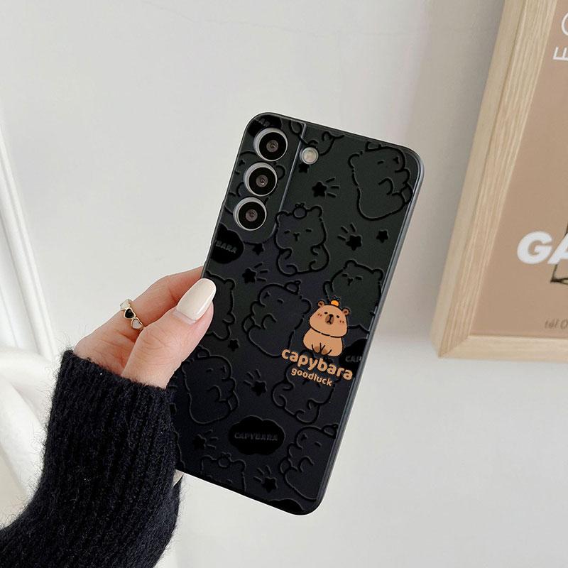 Мультяшная капибара Милый чехол для телефона Samsung Galaxy S26 S25 Ultra S24 S23 S22 Plus S21 S20 FE S26Ultra A37 A57 5G Силиконовый чехол