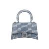 Balenciaga BB Monogram Hourglass Denim Crossbody Handbag Extra Small Women's Blue 592833210E64716