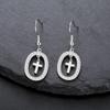 Cazador Gold Color Clear Zircon Cross Earrings for Women Stainless Steel Jesus Jewelry Christian Earrings Mother's Day Gift 2026