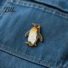 Golden Plated Lapel Pin Enamel Animal Brooch Pin, Bear Penguin Fox Dog Hedgehog Badge, Clothes Decorative Pins Men Women Alloy for Coats Sweaters