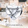 Charms Heart Bond 925 Bead Pendant Chain Zirconia Beads