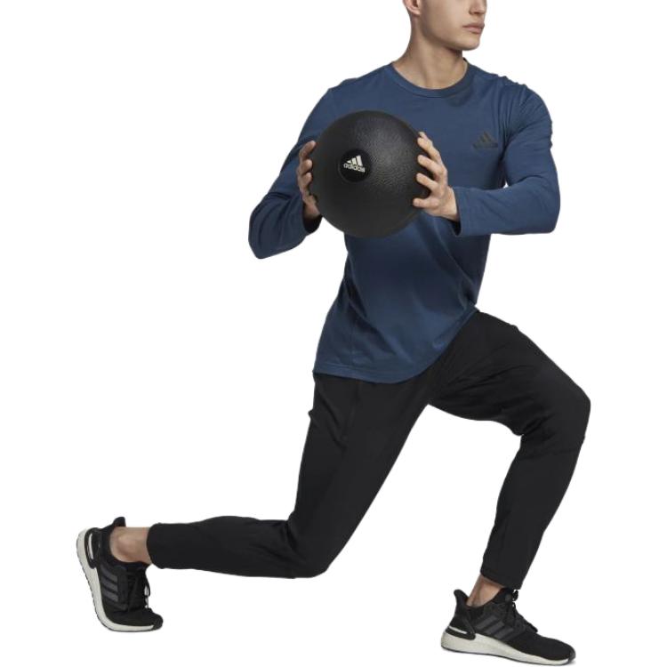 adidas Футболки мужские Морской синий Круглый вырез Умеренный прямой крой HM4785