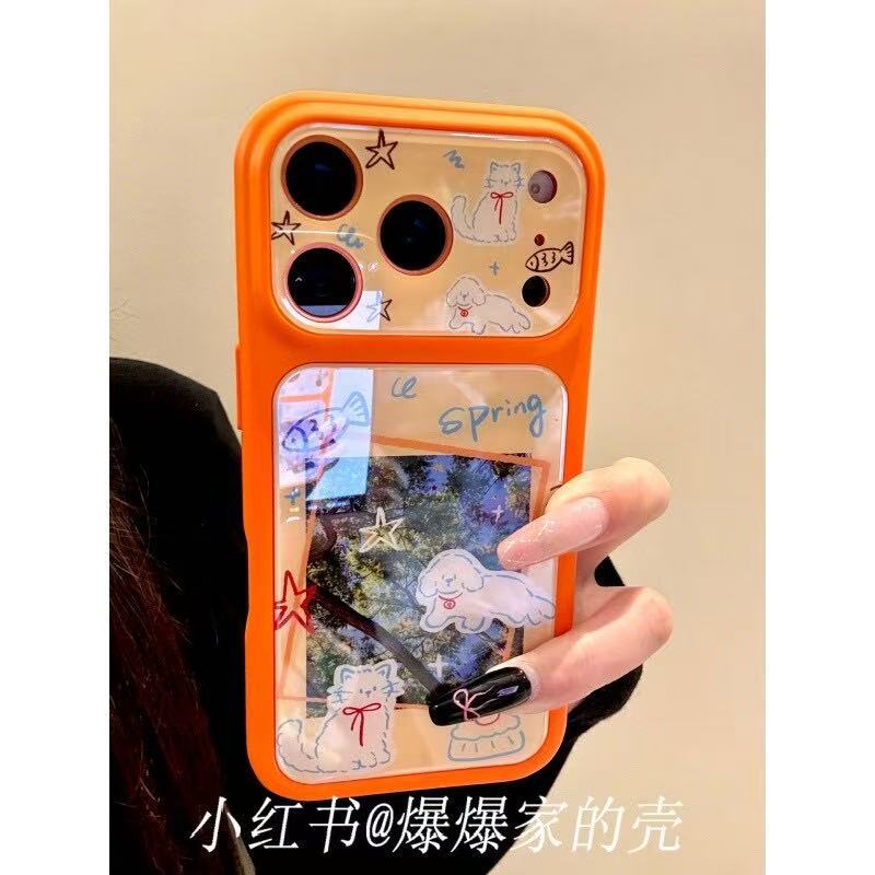 Применимый Apple iphone17promax оттенок иллюстрация 16pro креативный 15 личность 14ins корейский чехол для мобильного телефона