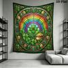 St. Patrick's Day Wall Tapestry Aesthetic Wall Hanging Printed Fabric Blanket Decorative Tapestries for Bedroom Living Room Home Decor