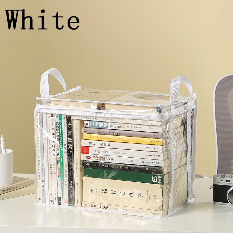Коробка для хранения книг, большая емкость, студенческий учебник, тетрадь, сумка для хранения общежития, домашний портативный органайзер для книг, коробка