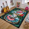 Flamingo and Skeleton Summer Vibes Patterned Carpet, Non Slip Mat Suitable for Living Room and Bedroom Sofas