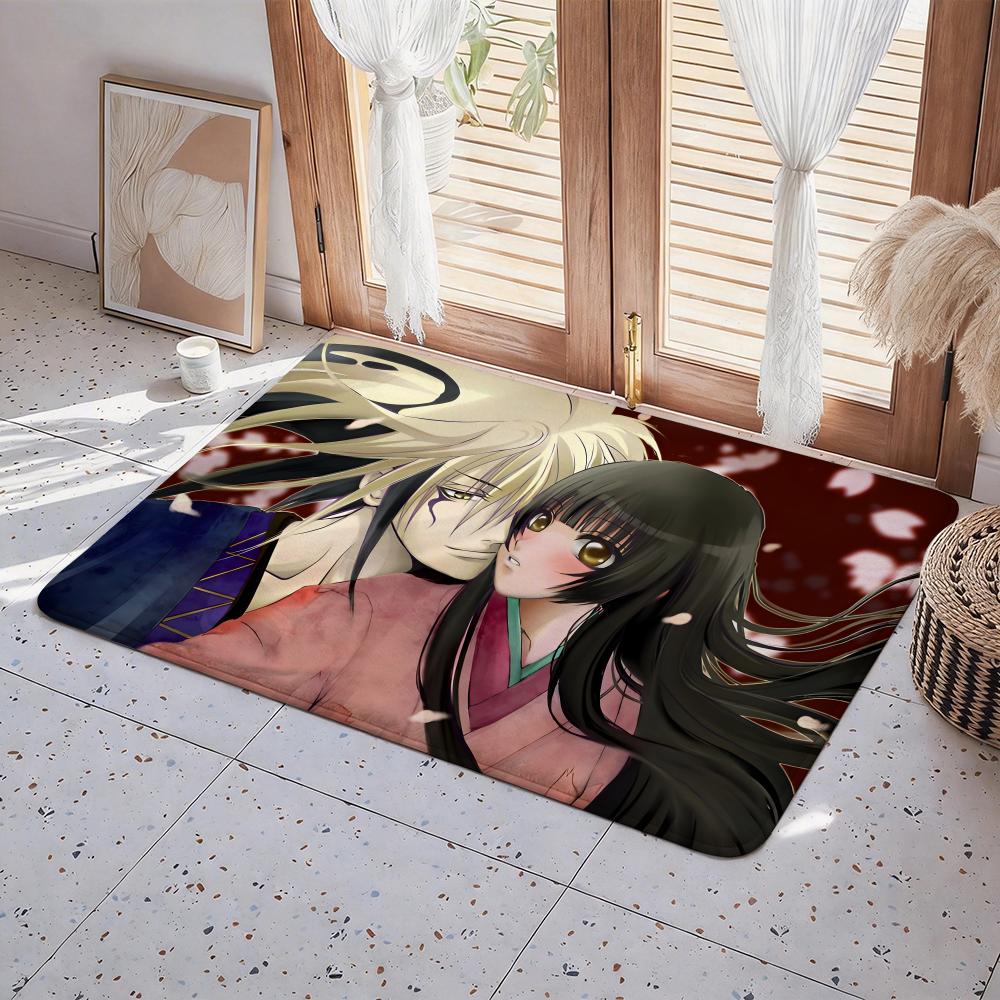Anime A Nurarihyon no Mago Floor Mat Eco Flannel Doormat Non Slip Odorless Indoor Floor Rug Soft Short Plush Home Mat