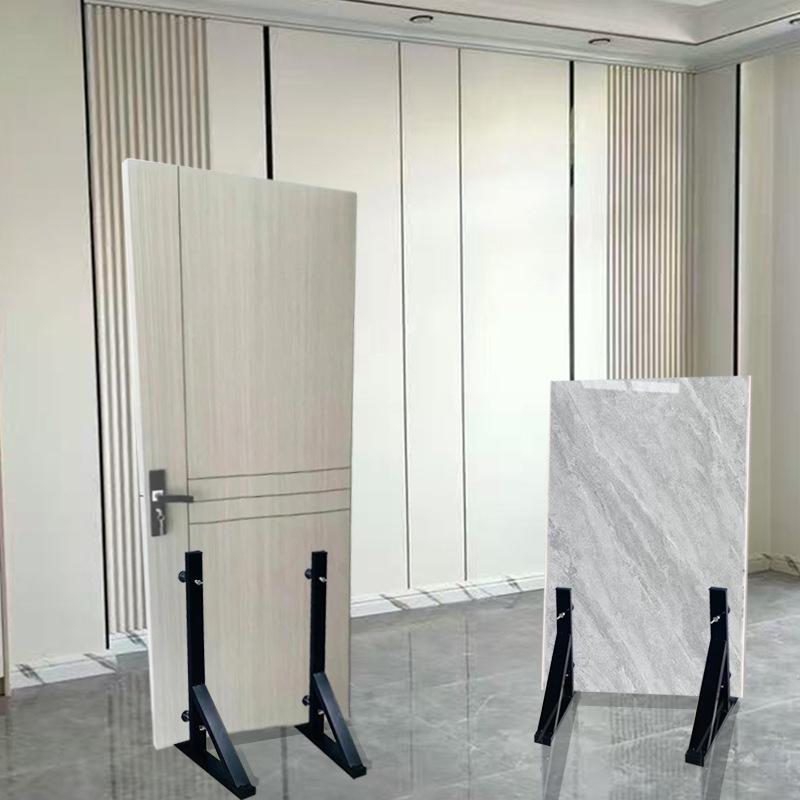 Wooden Movable Display Rack for Large Tiles and Mirrors