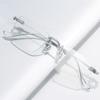 Mens Business Rimless Reading Glasses Frame Anti Blue Light Blocking Presbyopia Eyeglasses 0+1.0+1.5+2.0+2.5+3.0+3.5+4.0 Unisex