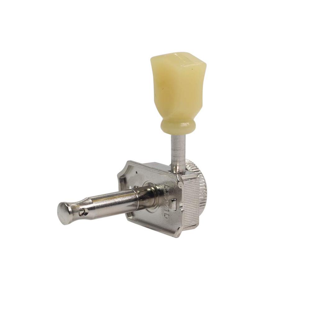 Musiclily Pro Vintage 6-String Guitar Locking Tuners for Strat/Telecaster with Nickel Keystone Buttons