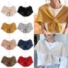 Fashion Women Detachable Soft Windproof For T-shirt Shawl Scarf Knitted Fake Collar Warm