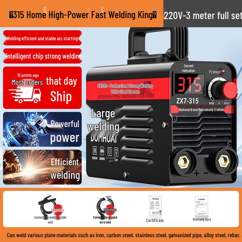315 Dual Voltage Portable Electric Welder - High Power, Fully Automatic, Suitable for Construction and Three-Phase Household Manual Welding.