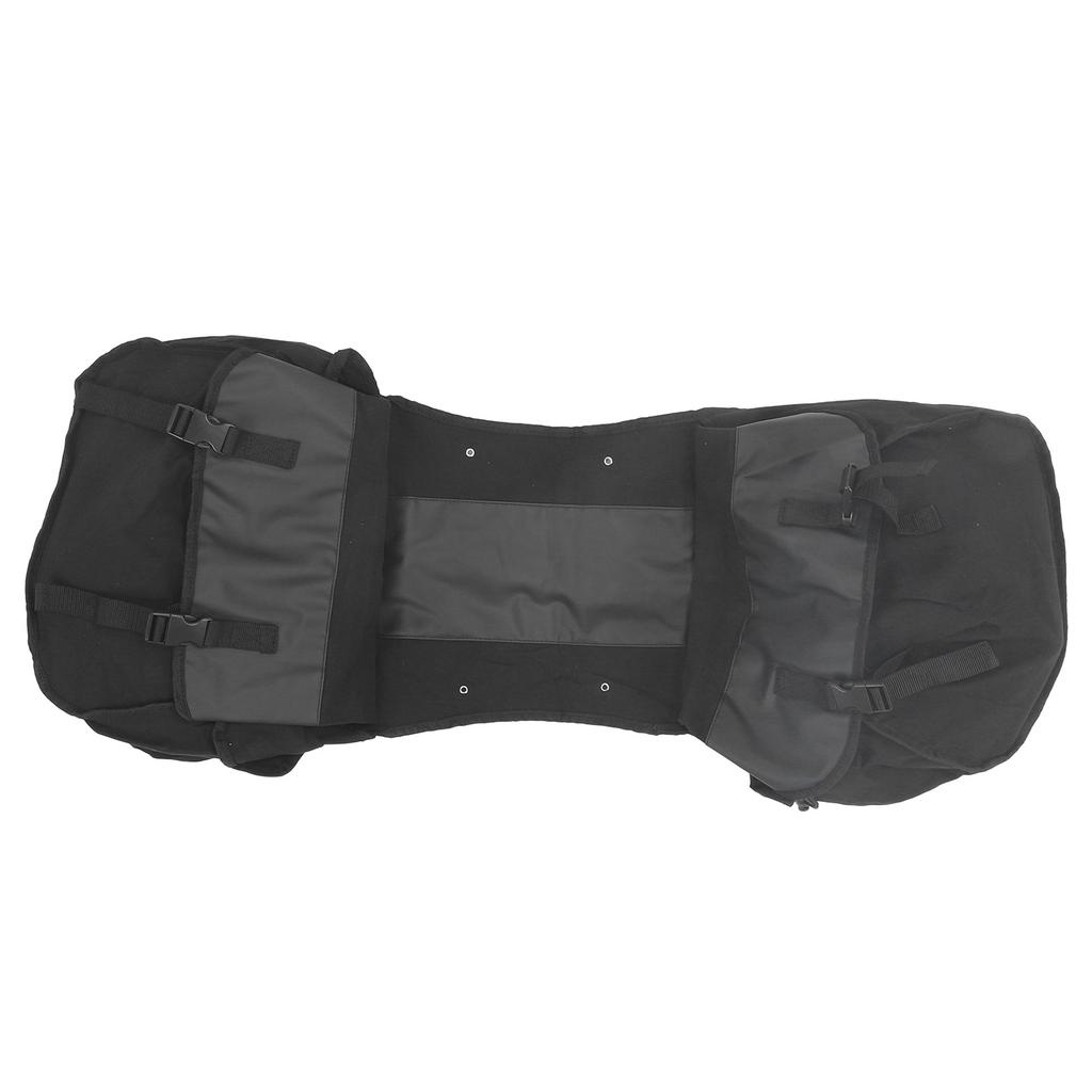 Сумка на заднее сиденье велосипеда черная большой вместимости холщовая водонепроницаемая фиксация эластичным шнуром сумка на заднее сиденье велосипеда для аксессуаров