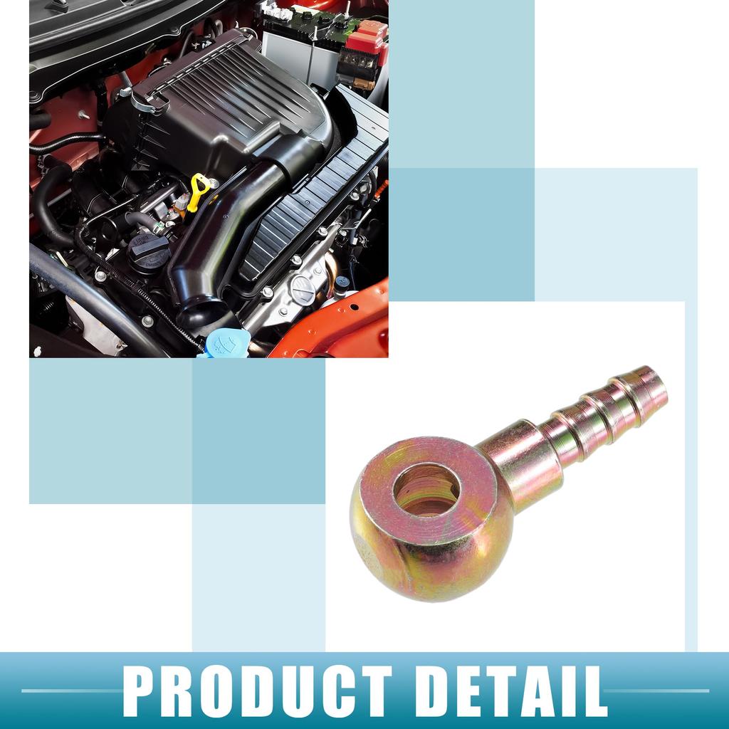 A ABSOPRO Universal Bang NJaw Bolt 8mm OD Bar Njobolt Hose Barb Fitting Adapter Motorcycle Car Metal Bronze Color Replacement